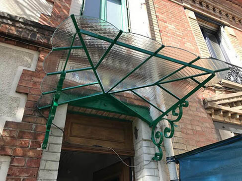 Rénovation de marquise aluminium après travaux